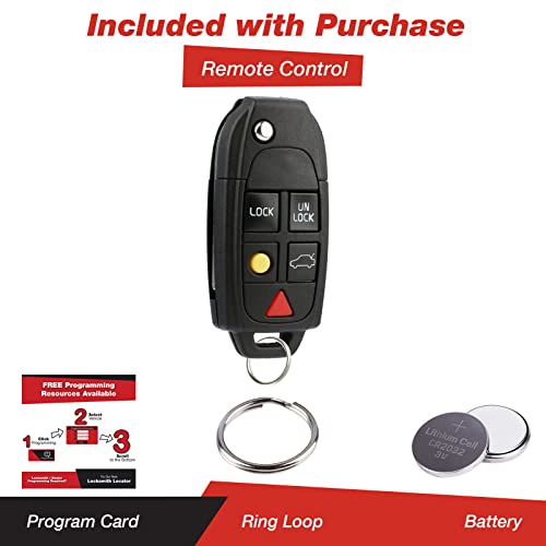 KeylessOption Keyless Entry Remote Control Uncut Blank Car Ignition Key Fob Replacement for LQNP2T-APU - Image 2