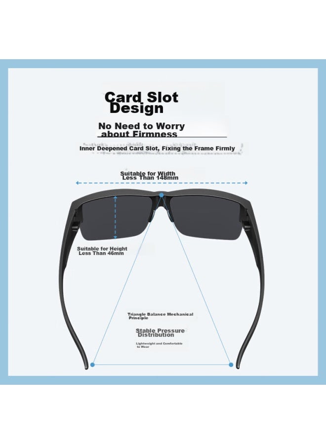 Caxman Polarized Clip-on Sungl For Men And Women, Nearsighted Sungl, Driving Gl, Eyeglass Frames - Image 5