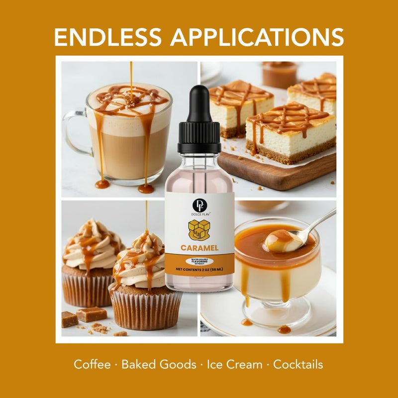 استخراج الكراميل الطبيعي من دولشي فلاف - 2 أونصة قابل للذوبان في الماء نكهة متعددة الاستخدامات مثالية للمنتجات المخبوزة والمشروبات والقهوة والحلويات والآيس كريم - هدية مطبخ مثالية للعطلات - Image 4