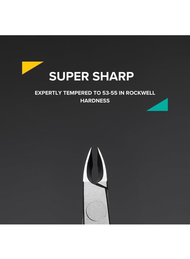 Rui Smiths Professional Cuticle Nippers | Precision Surgical-Grade Stainless Steel Cuticle Trimmer, French Handle, Double Spring, 5mm Jaw (Half Jaw) - Image 2
