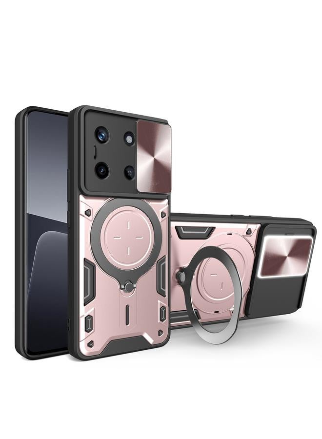 اس-توب جراب لهاتف Realme 11 4G Global CD Texture Sliding Camshield حامل مغناطيسي جراب هاتف - Image 1