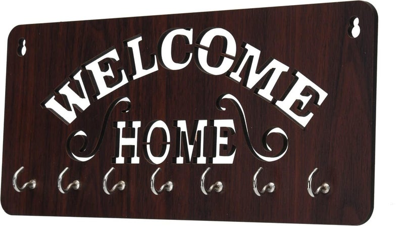 Sage Designer Key Holder Organizer Wooden Wall Mount Key Holder for Home Office Welcome  - Image 1
