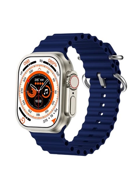 220.0 Mah Smart Watch Smart Watch Bluetooth Calling Support Wireless Charging With Replacement Band Blue