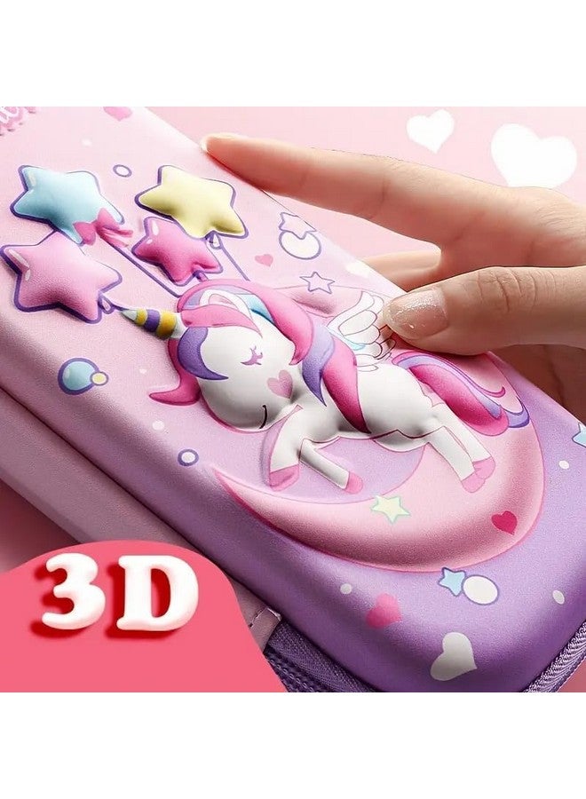 NGEL 3D Cover EVA Pencil Case || Large Capacity Pencil Pouch for Boys & Girls || Cartoon Design Pencil Box/Case/Pouch for School (Print May Very) (Pack of 1) (Unicon Pouch) - Image 3