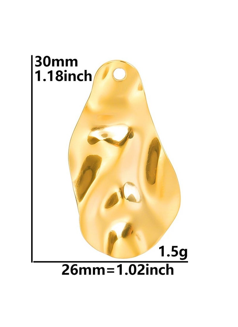 1 x 5 pcs Colorful Stainless Steel Pendant DIY Jewelry S867-Gold