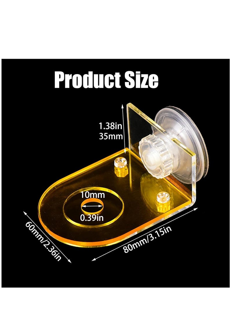 KASTWAVE 4 Pieces Acrylic Coral Frag Rack, Fluorescent Coral Frag Rack with Powerful Suction Cup Coral Frag Holder Stand Reef Base Accessories for Household Fish Tanks  - Image 2