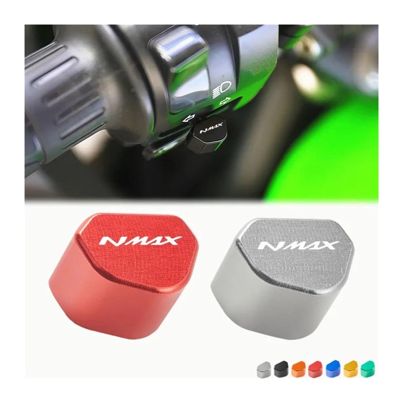متوافق مع NMAX 125 155 دراجة نارية CNC مفتاح إشارة الانعطاف زر أسود - Image 3