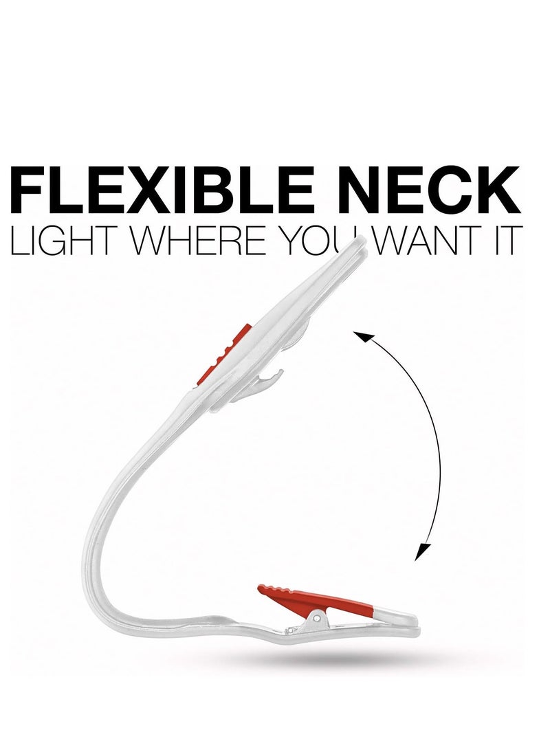 Energizer Energizer clip on book light for reading in bed LED reading light for books and kindles 25 hour run time kindle & book reading lamp batteries included white - Image 2