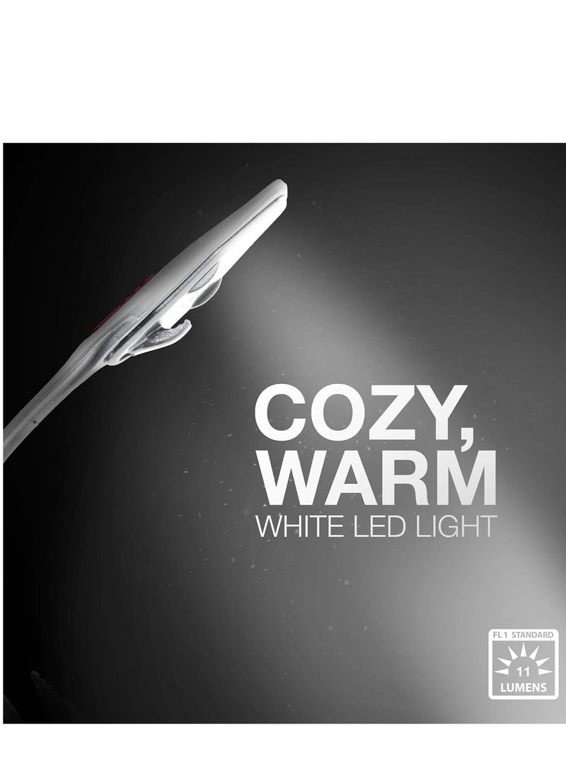 Energizer Energizer clip on book light for reading in bed LED reading light for books and kindles 25 hour run time kindle & book reading lamp batteries included white - Image 4