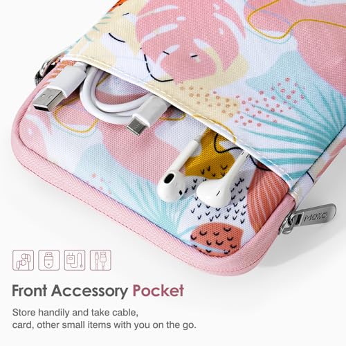 MoKo Padded Ereader Sleeve Case for 6-7 inch Tablet Bag, Compatible with 7" eReader Colorsoft Signature Edition 2024, Tropical Leaf - Image 5