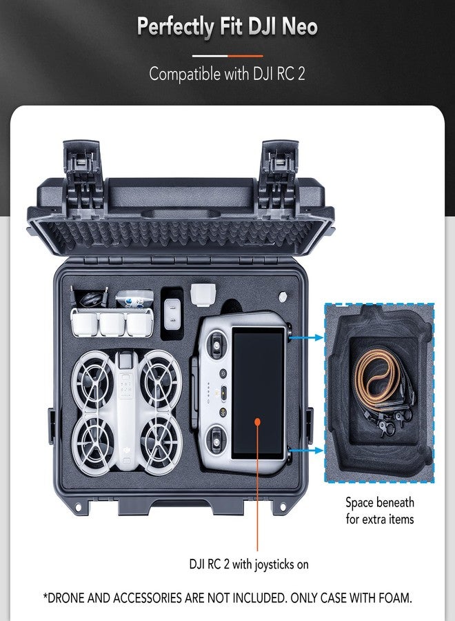 Lykus Titan N110 Waterproof Hard Case for DJI Neo Combo, RC-N3/DJI RC 2, Support Up to 7 batteries [CASE ONLY] - Image 3