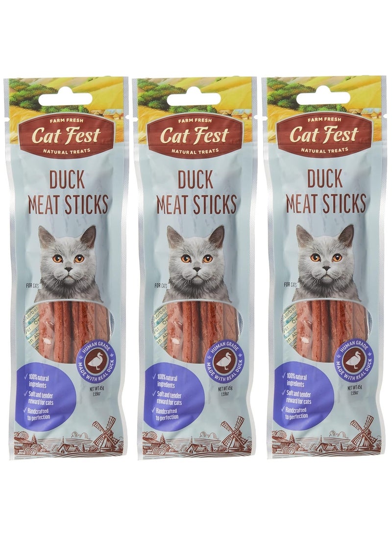 Meat Sticks Duck For Cat Handcrafted Soft And Tender Cat Treats 3X45g - pzsku/Z49A37D501AFC902DB50CZ/45/_/1699429760/2781c594-d265-4f69-9ada-f6dd31695436