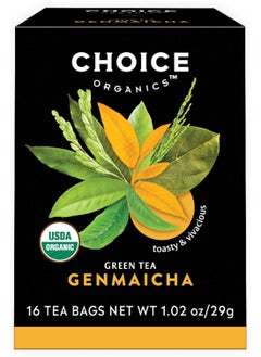 Choice Organic Teas Green Tea Genmaicha, 16 Tea Bags  - Image 1