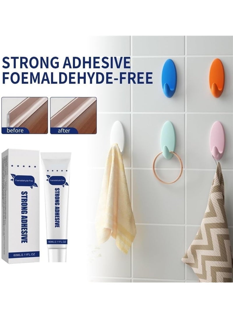 SOLARAE Multi-Purpose Glue, 2 PCS Nail Free Strong Glue, Waterproof Heavy-Duty Mounting Adhesive for Wood, Ceramic, Metal & More - Image 2