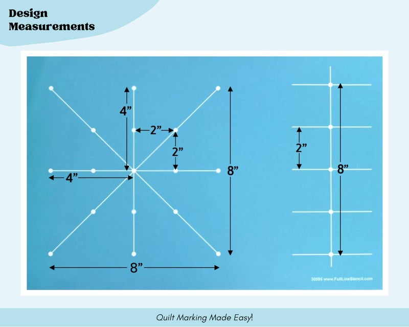 Full Line Stencil -Machine Quilting Guide- Template for Blocks and Borders for Free Motion Quilting, Domestic Machine Quilting, Hand Quilting, Long-Arm Quilting (30595) - Image 5