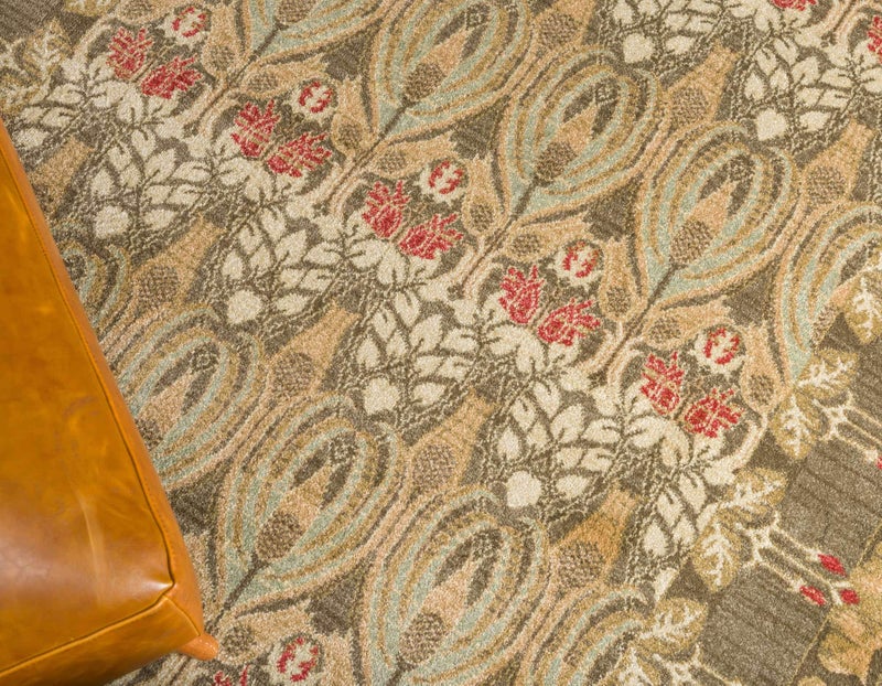 Unique Loom Edinburgh Collection Area Rug - Canmore (6' 1" x 9' Rectangle, Brown/ Light Blue) - Image 3