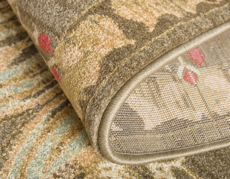 Unique Loom Edinburgh Collection Area Rug - Canmore (6' 1" x 9' Rectangle, Brown/ Light Blue) - Image 5