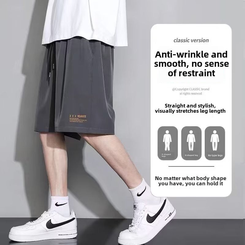 Mens Casual Shorts Summer Thin Street Basketball K181 Black  - Image 3