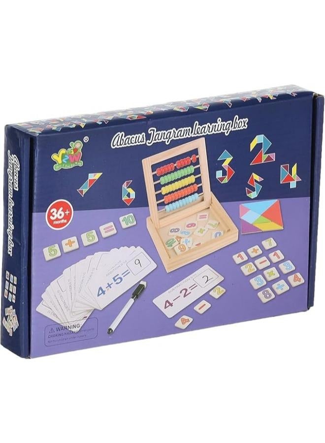 Abacus counter with cards and tangram - Image 1