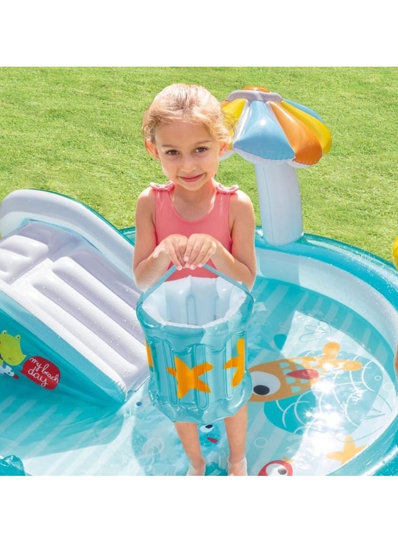 INTEX Unique Design Dinosaur Water Slide Play Center Inflatable Swimming Pool 201x170x84cm - Image 4