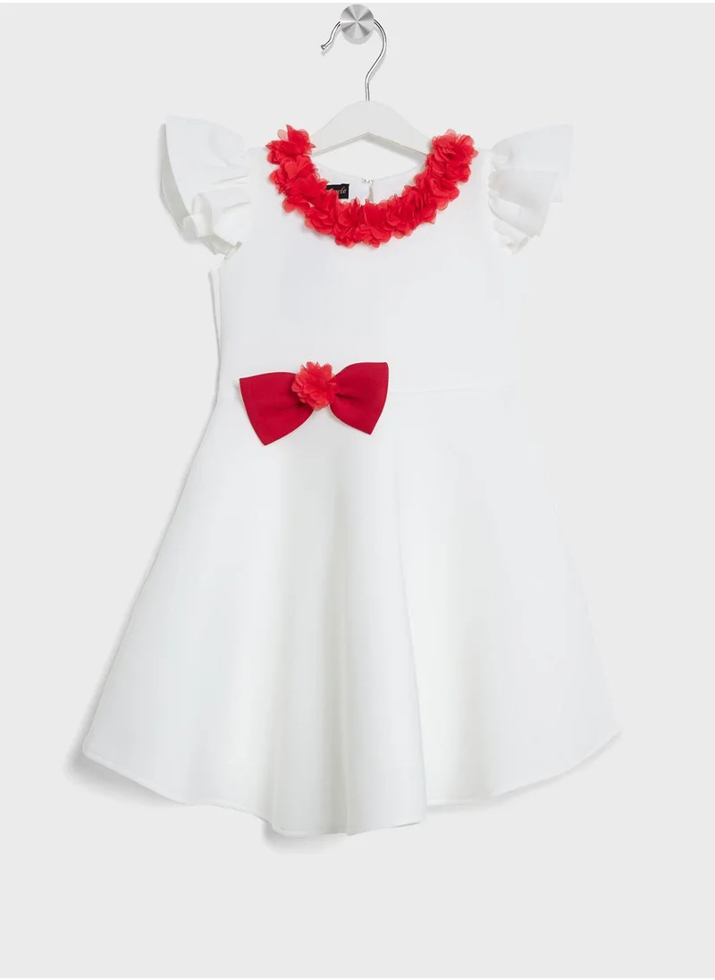 ليتل جولدن ابل Kids Little Frill Sleeve Dress