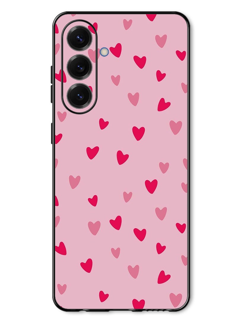 Theodor حافظة متوافقة مع سامسونج جالاكسي A17/ M17 6.7 بوصة حماية مضادة للصدمات غطاء بامبر قلوب صغيرة - Image 1