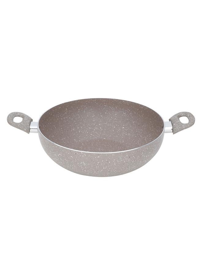 Rocky Granite Frying Pan 26 Cm Deep 2 Handles Beige - Image 1