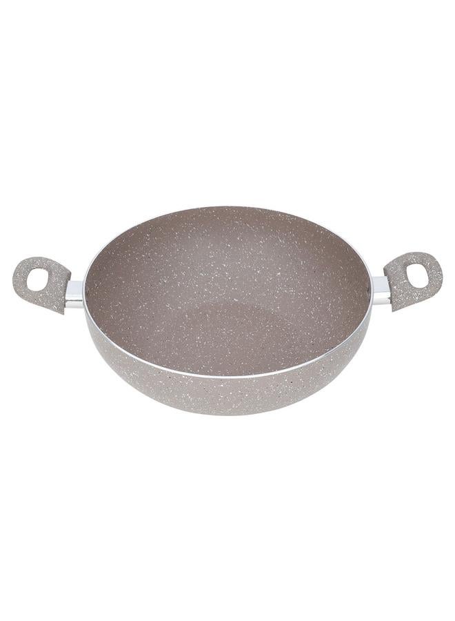 Rocky Granite Frying Pan 26 Cm Deep 2 Handles Beige - Image 2