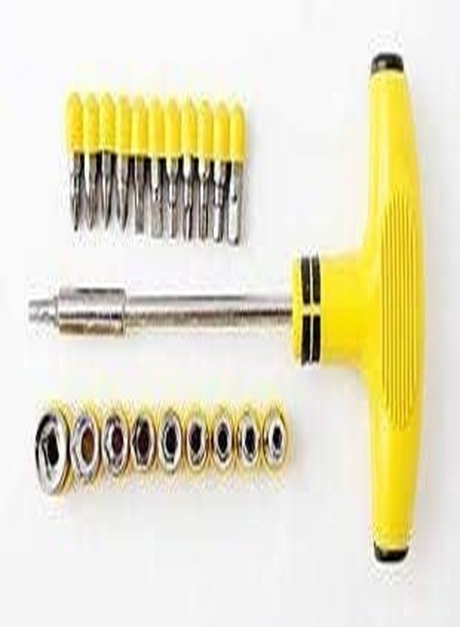 KIDINGTON 24 pcs T Shape Screwdriver Set Batch Head Ratchet Pawl Socket Spanner Hand Tools - Image 3