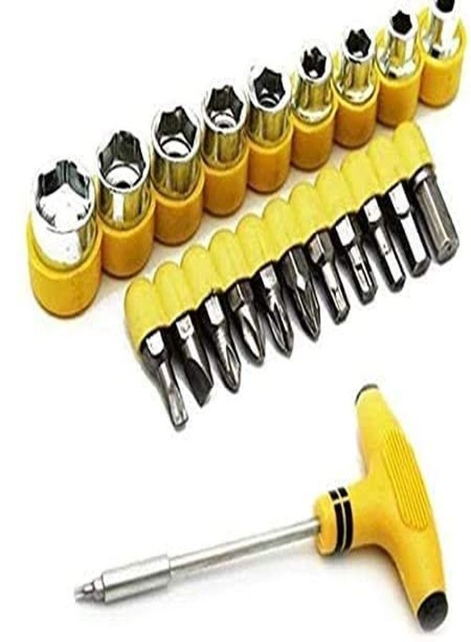 KIDINGTON 24 pcs T Shape Screwdriver Set Batch Head Ratchet Pawl Socket Spanner Hand Tools - Image 5