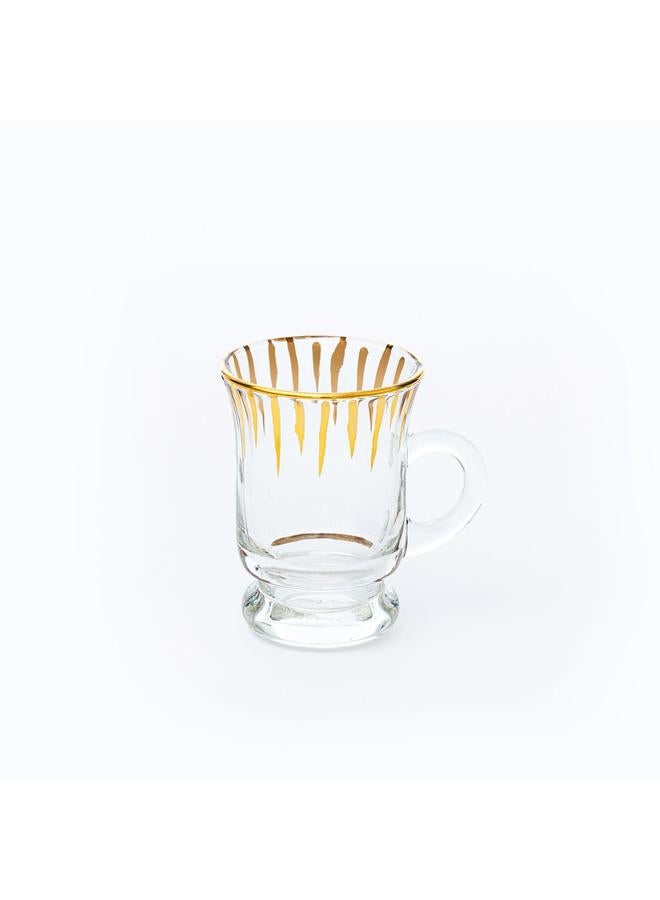 Alsaif Glass Tea Coffee Serving Set 50 Pieces Transparent - Image 5