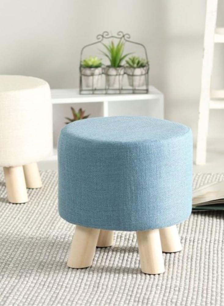 ماركة غير محددة مسند قدم من القماش المستدير من FFD مع مقعد مبطن لتغيير الحذاء بشكل مثالي  - Image 1