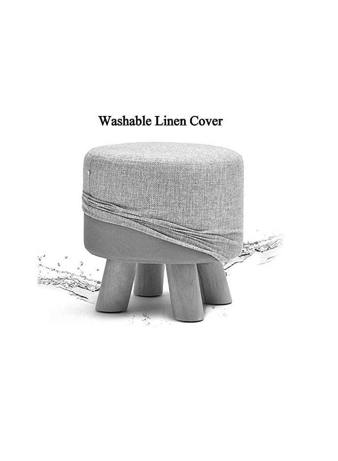 ماركة غير محددة مسند قدم من القماش المستدير من FFD مع مقعد مبطن لتغيير الحذاء بشكل مثالي  - Image 2