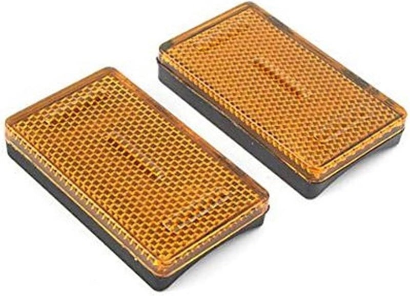Wivplex Amber Motorcycle Front Fork Reflector Covers - Image 1
