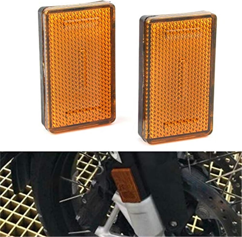 Wivplex Amber Motorcycle Front Fork Reflector Covers - Image 2
