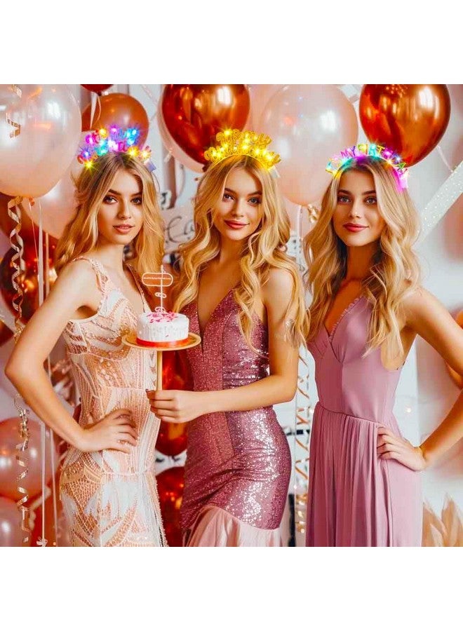 زوي ستار عصابة رأس Zoestar المضيئة لأعياد الميلاد السعيدة مزودة بإضاءة LED وعصابات شعر لامعة لحفلات أعياد الميلاد للنساء (ملونة، مقاس واحد) - Image 4