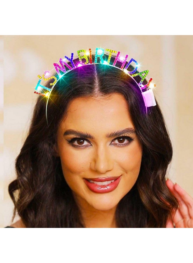 زوي ستار عصابة رأس Zoestar المضيئة لأعياد الميلاد السعيدة مزودة بإضاءة LED وعصابات شعر لامعة لحفلات أعياد الميلاد للنساء (ملونة، مقاس واحد) - Image 2