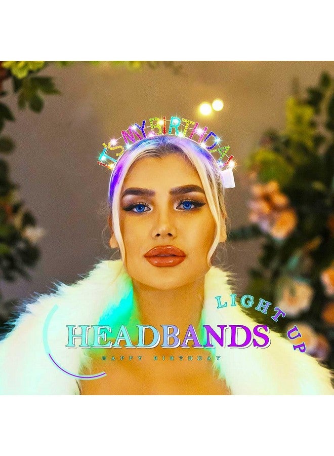 زوي ستار عصابة رأس Zoestar المضيئة لأعياد الميلاد السعيدة مزودة بإضاءة LED وعصابات شعر لامعة لحفلات أعياد الميلاد للنساء (ملونة، مقاس واحد) - Image 3