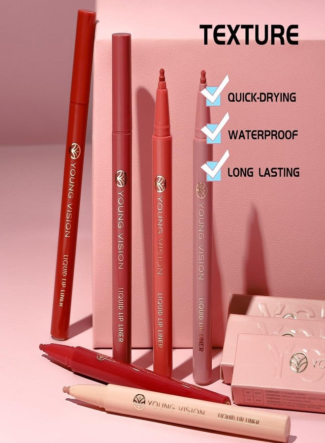 يونج فيجن أحمر شفاه سائل ومحدد شفاه دقيق على شكل قرع من يونغ فيجن - لون نيود مطفي مثالي - Image 5