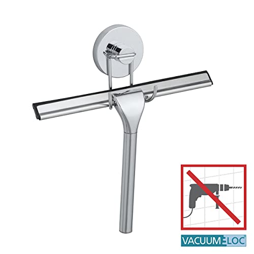 WENKO Squeegee for Shower Glass Door with Holder, Shower Squeegee for Shower Doors, Bathroom Squeegee for Shower, Dimensions 9.8 x 8.5 x 2.4 inch, Chrome - Image 4