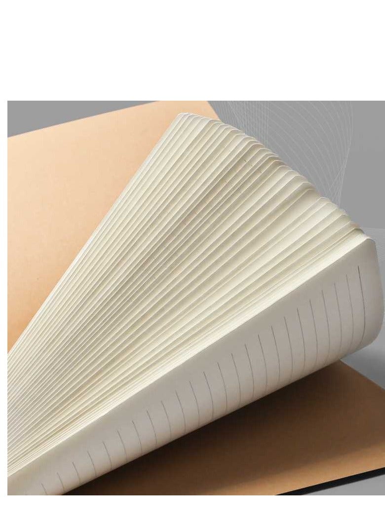 Laseta مجموعة دفاتر كرافت وسوداء A5 مكونة من 10 قطع – (5 بني و5 أسود)، 36 ورقة لكل دفتر - Image 3