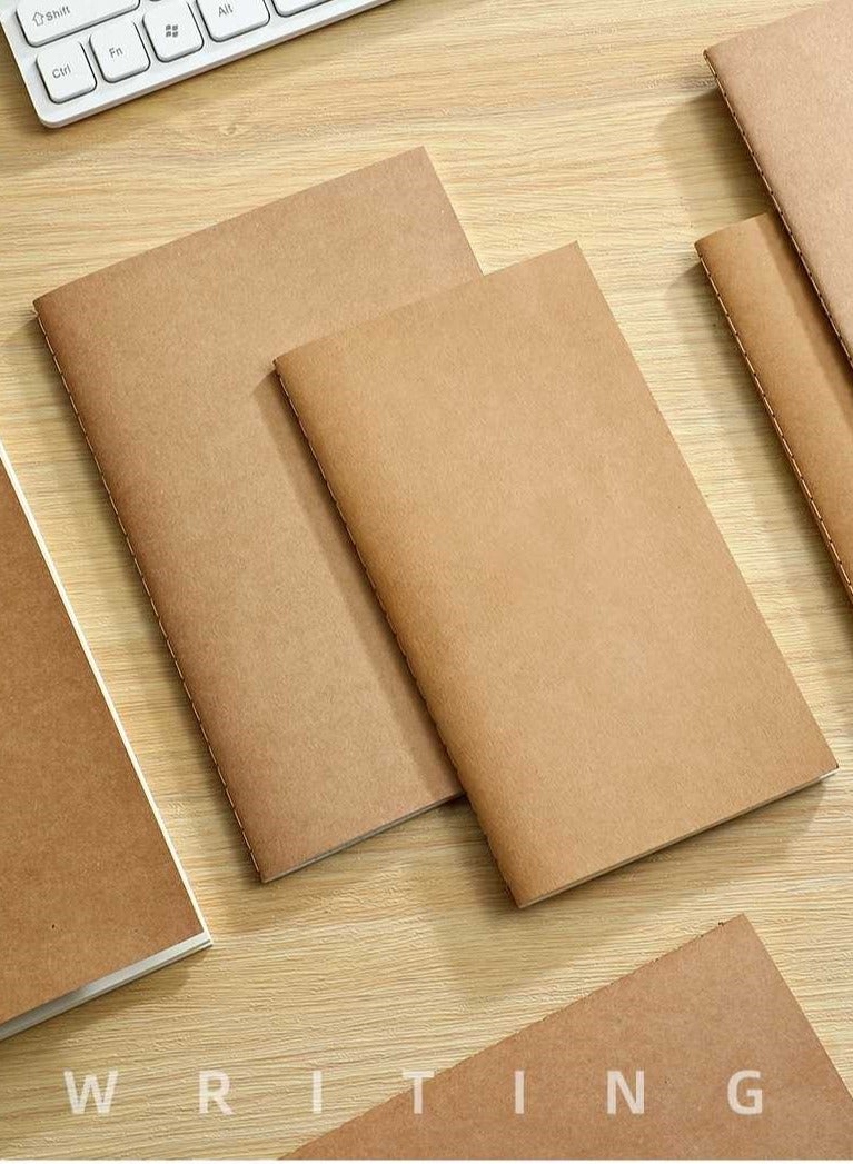 Laseta مجموعة دفاتر كرافت وسوداء A5 مكونة من 10 قطع – (5 بني و5 أسود)، 36 ورقة لكل دفتر - Image 4