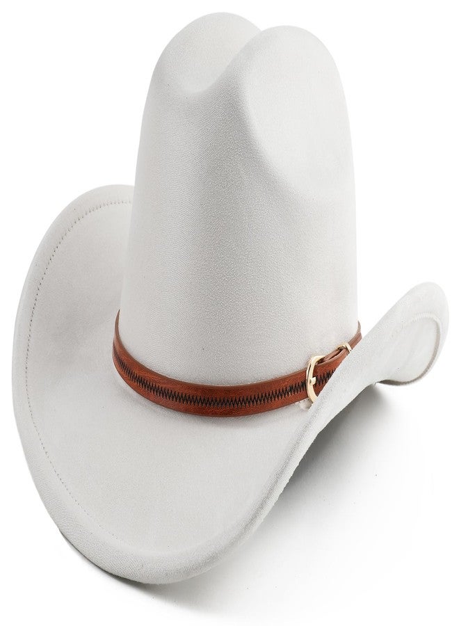 Pro Celia Cowboy Hat for Women and Men Wide Brim Western Cowgirl Hat (US, Alpha, One Size, Ivory) - Image 1