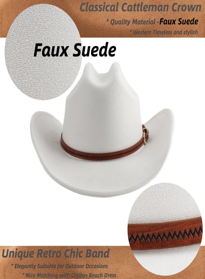 Pro Celia Cowboy Hat for Women and Men Wide Brim Western Cowgirl Hat (US, Alpha, One Size, Ivory) - Image 4