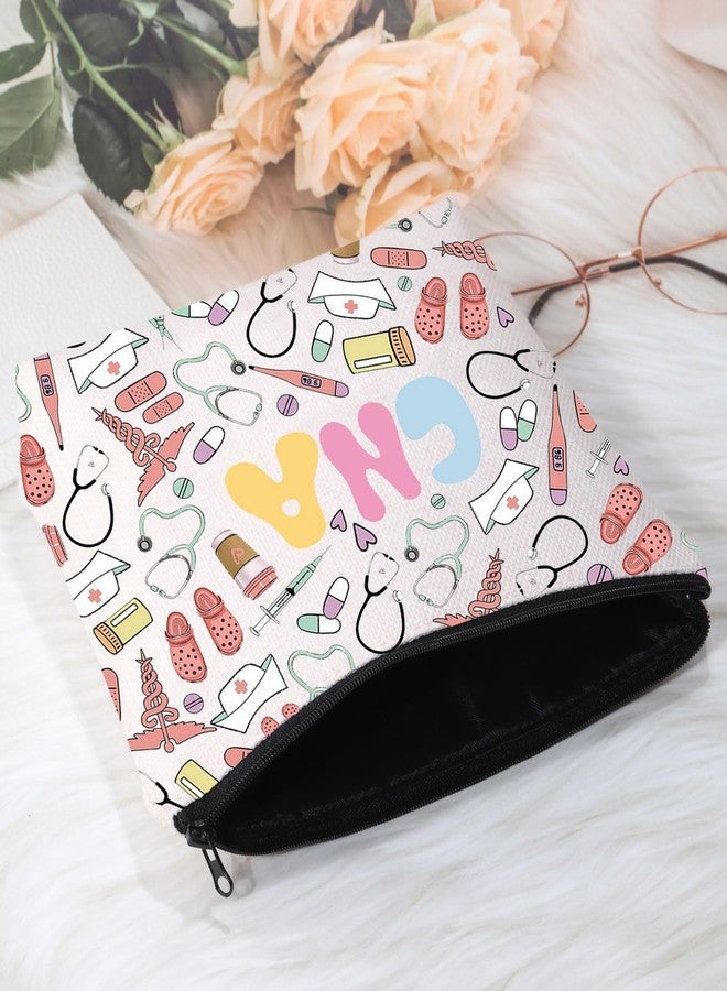 POFULL Certified Nursing Assistant Gift CNA Cosmetic Bag CNA Graduation Gift CNA Life Makeup Bag Nursing Gift (CNA) - Image 3