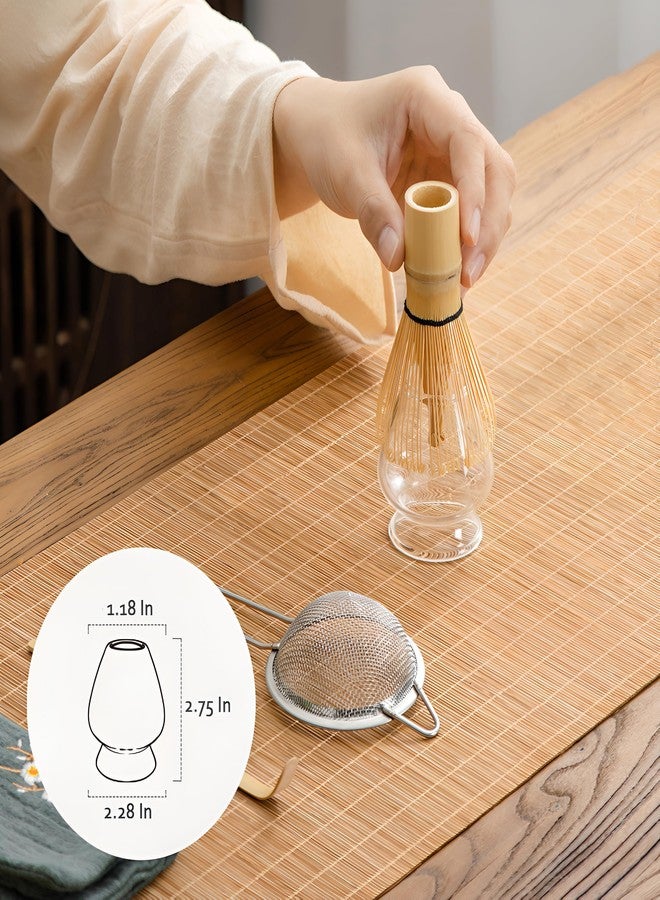 LamChyar Matcha Bowl with Spout, Matcha Whisk Holder, Glass Matcha Bowl and Whisk Holder Set, Exquisite Matcha Set for Tea Ceremony - Image 3