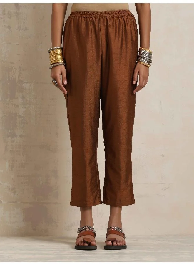 ترو برونز trueBrowns Gold Silk Kurta Set