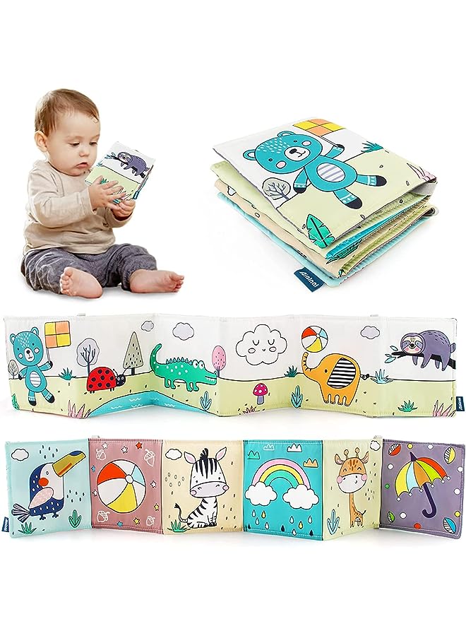 vesus and White Baby Toys 0-3 Months, High Contrast Baby Book for Newborn Toys 0-3 Months Baby Cloth Books 0-6 Months Black and White Books for Babies Tummy Time Toys for Babies 0-6 Months - Image 1