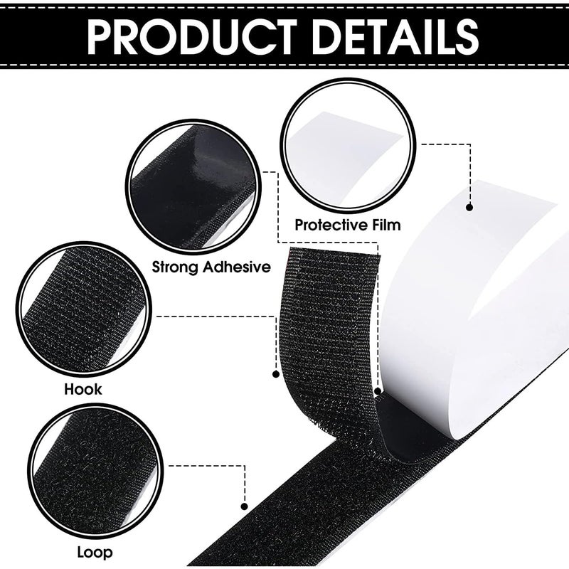 Hook Loop WELPRO Self-Adhesive Hook and Loop Tape Roll, Self Sticky Back Strong Gripping Perfect for DIY | Home, Office, School, and Crafting | for Both Indoor-Outdoor Use (25mm*25meter) - Image 2