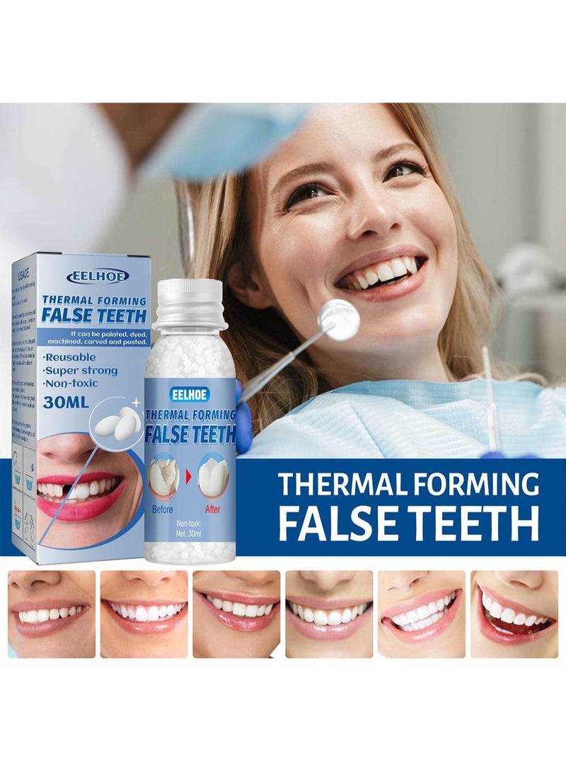 EELHOE Thermal Forming False Teeth Easy to Use Temporary Moldable Reusable Safe False Teeth Replacements for Filling Missing Broken Tooth to Restore Your Confident Smile in Minutes 30ml - Image 3